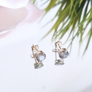 14k mystic topaz earrings